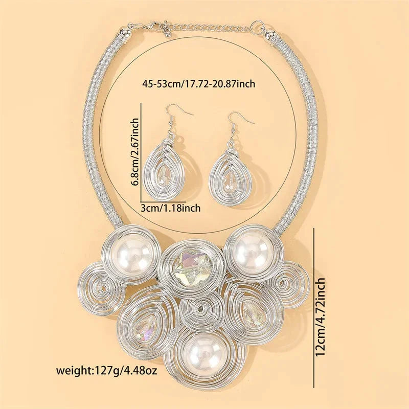 African Flowers Jewelry Set – Aluminium Wire Collection - Glow by Hellen African and Boho Jewelry African Home Decor Cultural Accessories