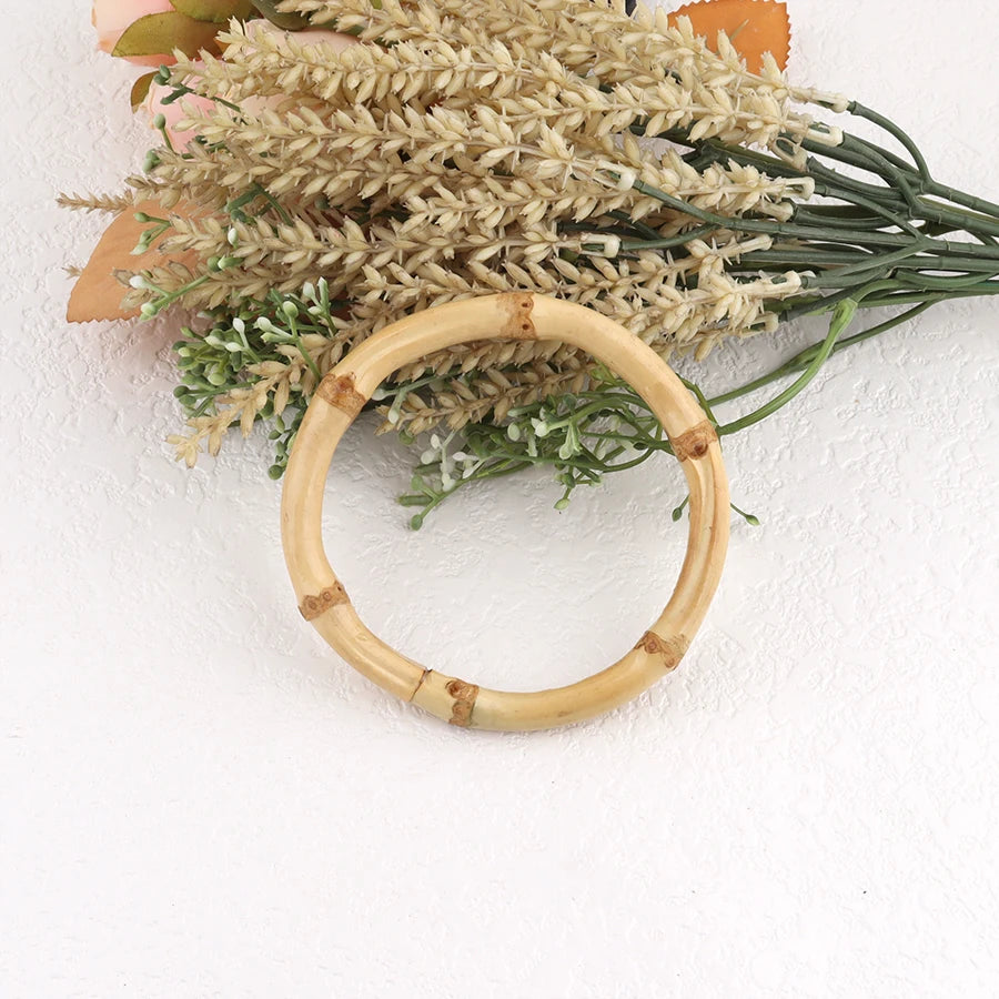 MURSI POWER BANGLE SET – 4x Natural Chunky Bamboo Bracelets - Glow by Hellen African and Boho Jewelry African Home Decor Cultural Accessories