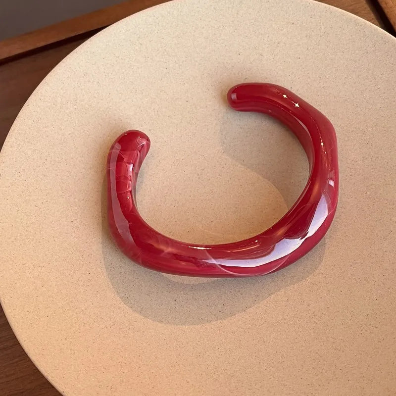 Fashion Unique Irregular Acrylic Cuff Bracelet - Glow by Hellen African and Boho Jewelry African Home Decor Cultural Accessories