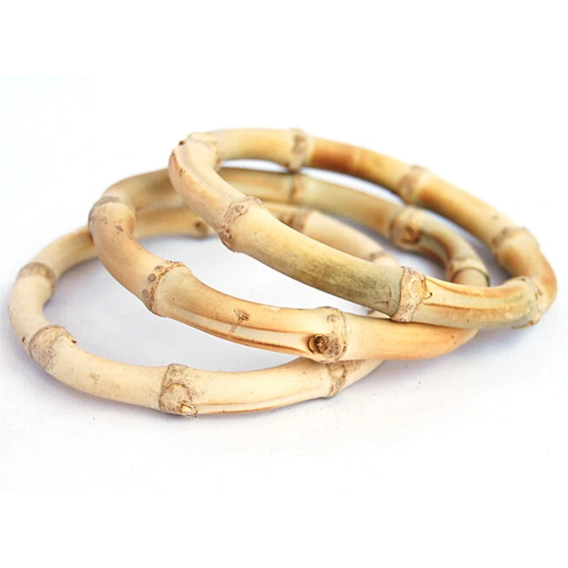 MURSI POWER BANGLE SET – 4x Natural Chunky Bamboo Bracelets - Glow by Hellen African and Boho Jewelry African Home Decor Cultural Accessories