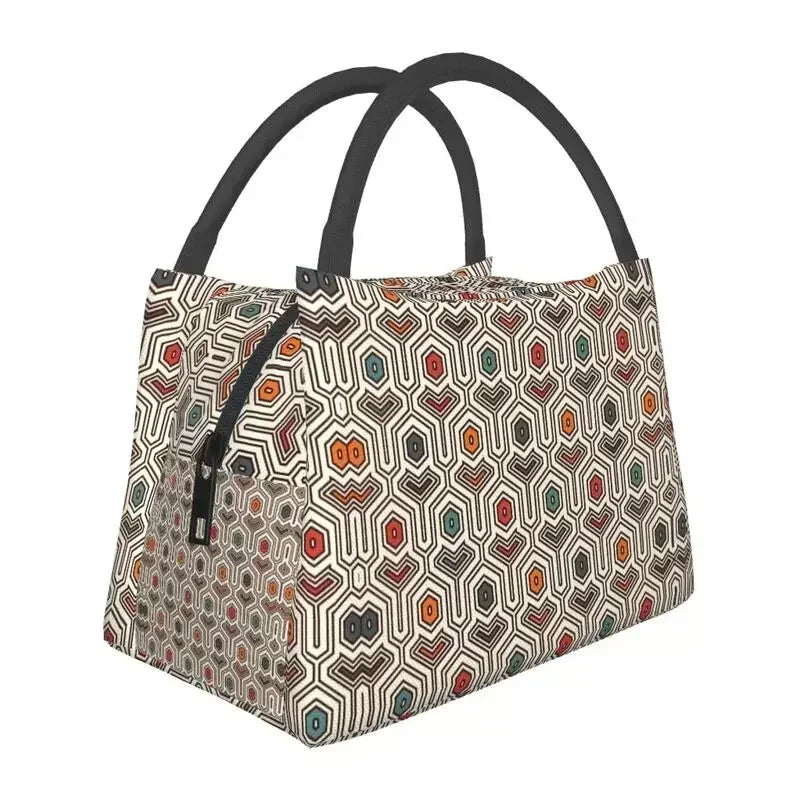Kizomba Samakaka Ankara Print Insulated Lunch Bag - Glow by Hellen African and Boho Jewelry African Home Decor Cultural Accessories