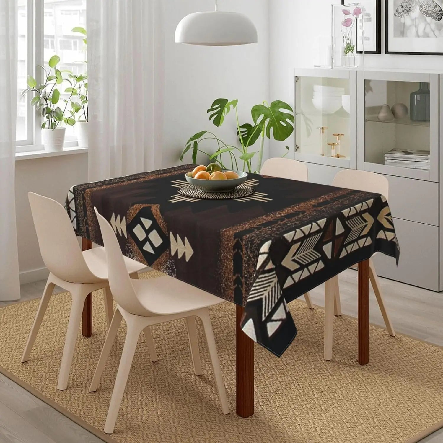 African Geometric Tablecloth — Tribal Elegance - Glow by Hellen African and Boho Jewelry African Home Decor Cultural Accessories