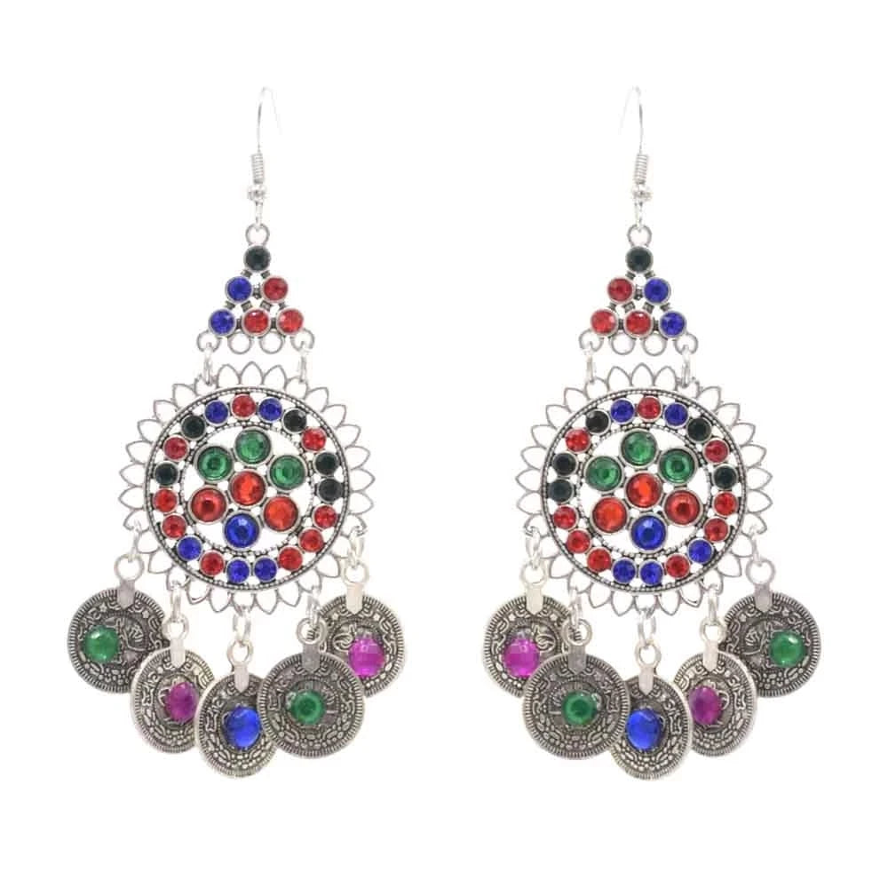 MAASAI DANGLER STATEMENT EARRINGS – Vintage African Tribal Tassel Drop Jewelry - Glow by Hellen African and Boho Jewelry African Home Decor Cultural Accessories