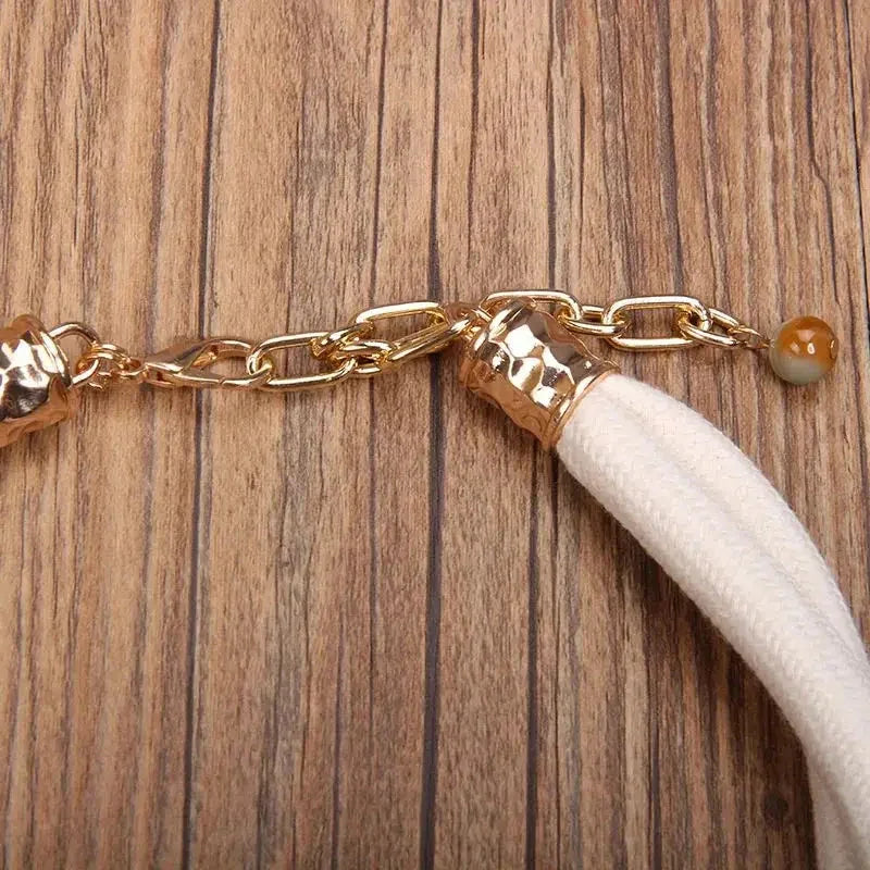 Statement Necklace with Beads & Floral Design - Glow by Hellen African and Boho Jewelry African Home Decor Cultural Accessories