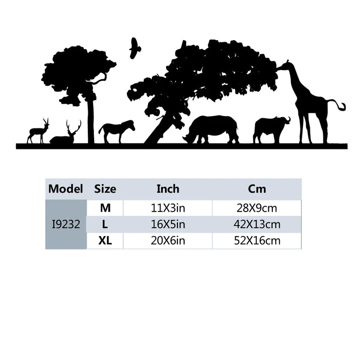 HADZA SAVANNAH WALL DECAL – Removable African Grassland Art - Glow by Hellen African and Boho Jewelry African Home Decor Cultural Accessories