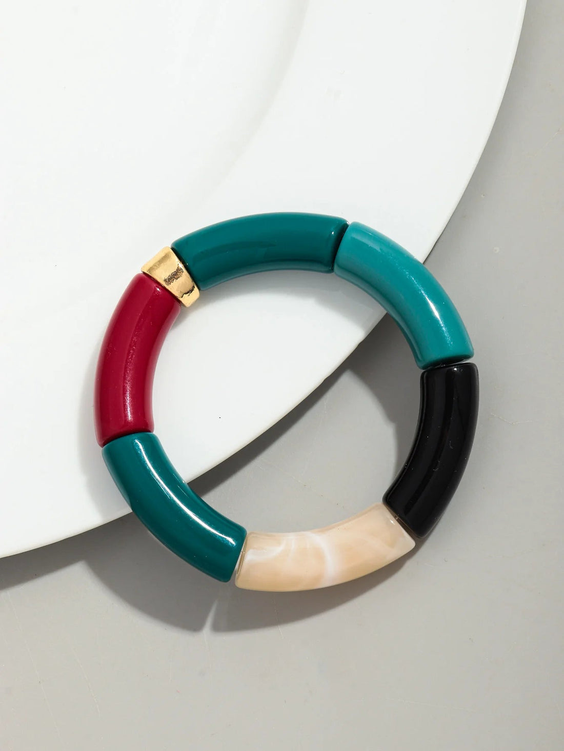 Bohemia Acrylic Design Style Chunky Bamboo Stackable Bracelet - Glow by Hellen African and Boho Jewelry African Home Decor Cultural Accessories