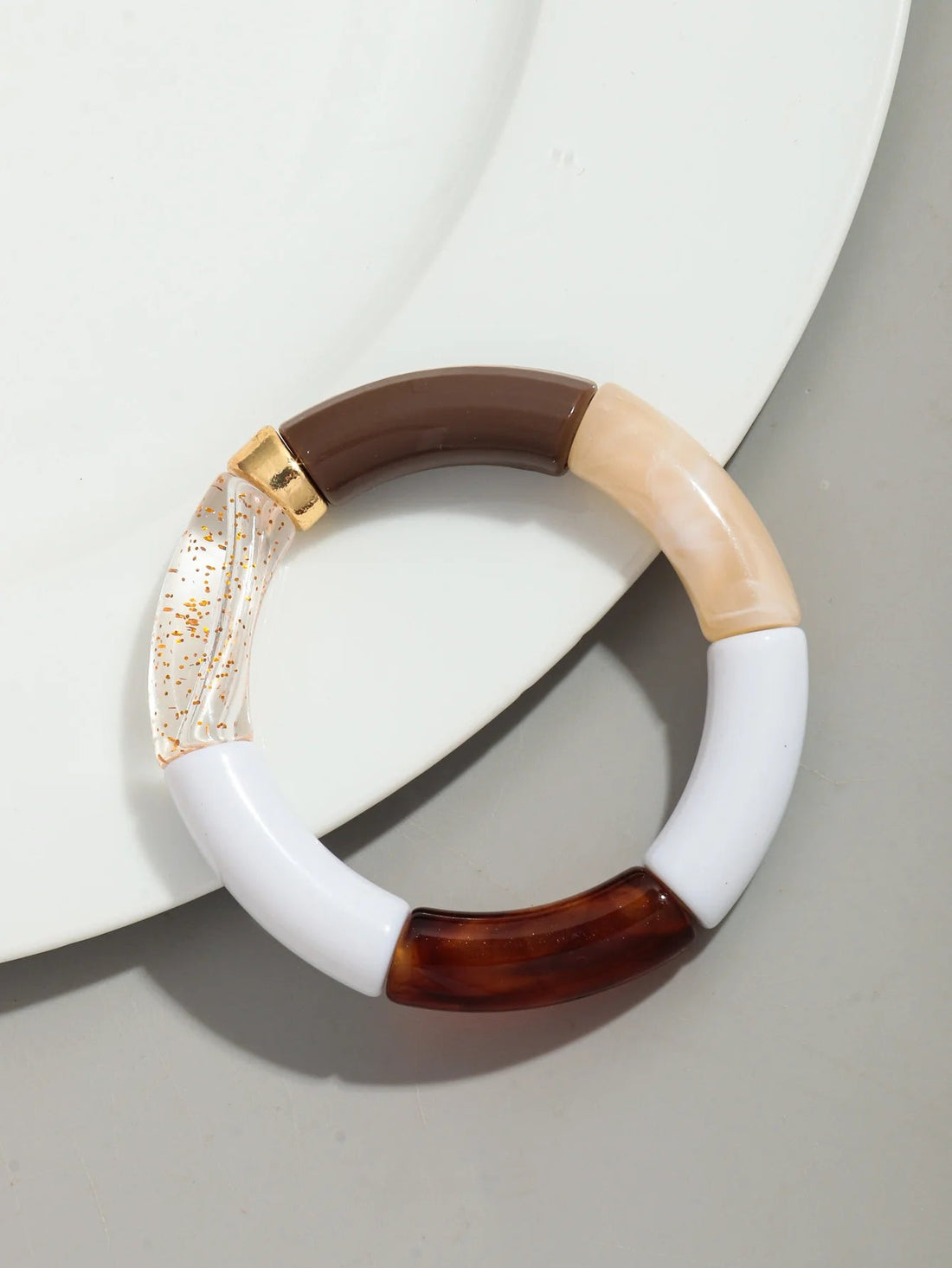 Bohemia Acrylic Design Style Chunky Bamboo Stackable Bracelet - Glow by Hellen African and Boho Jewelry African Home Decor Cultural Accessories