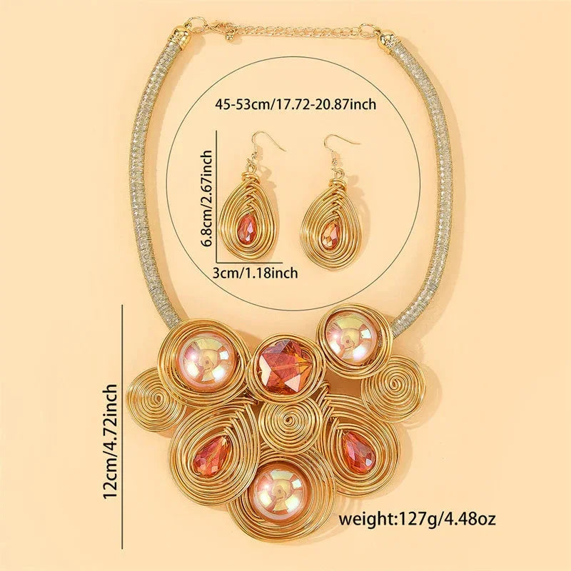 African Flowers Jewelry Set – Aluminium Wire Collection - Glow by Hellen African and Boho Jewelry African Home Decor Cultural Accessories