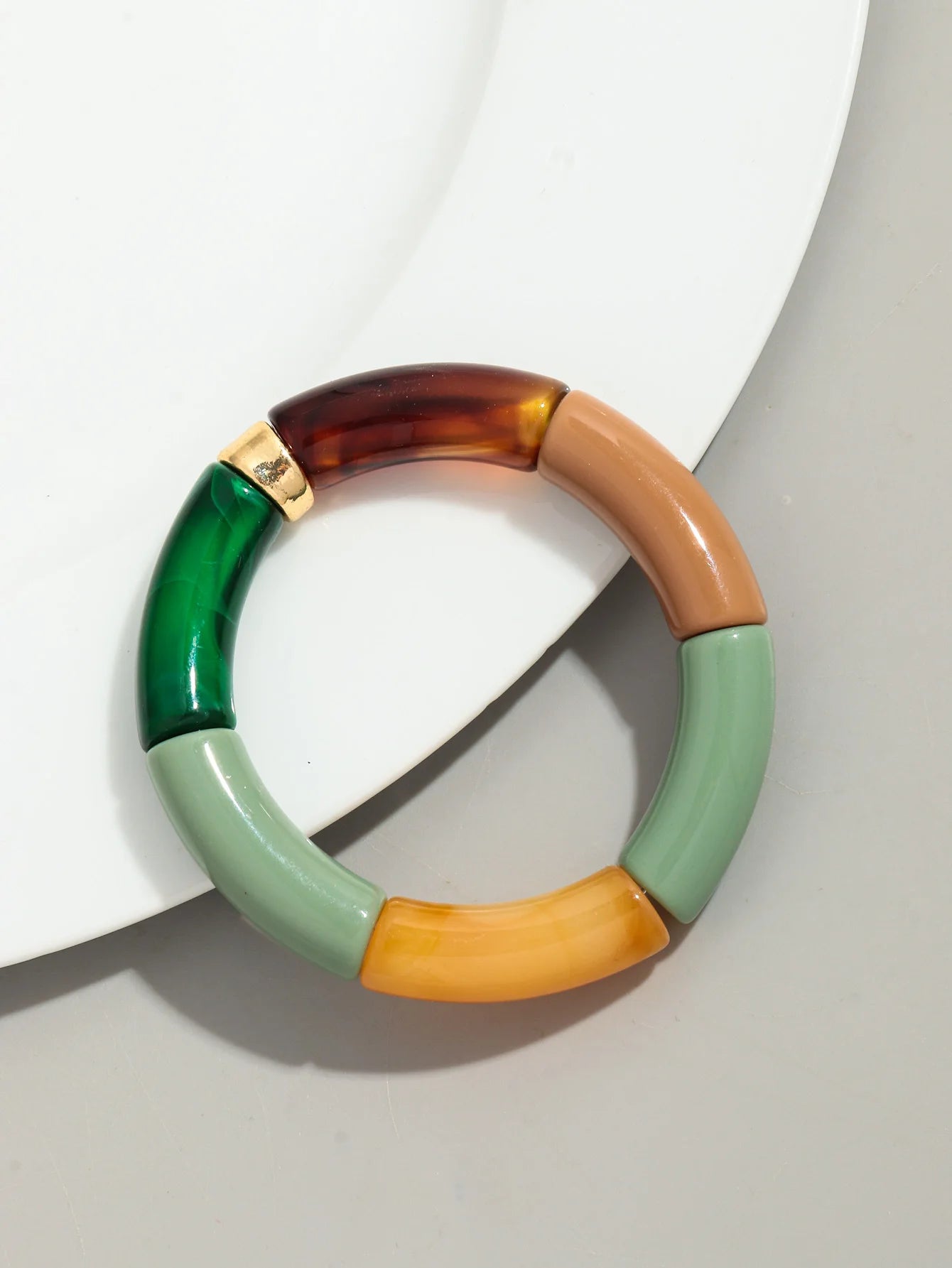 Bohemia Acrylic Design Style Chunky Bamboo Stackable Bracelet - Glow by Hellen African and Boho Jewelry African Home Decor Cultural Accessories