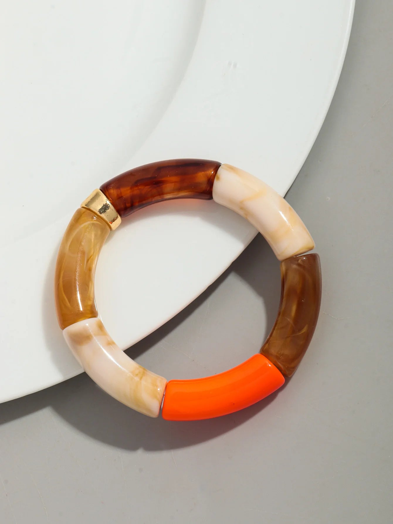 Bohemia Acrylic Design Style Chunky Bamboo Stackable Bracelet - Glow by Hellen African and Boho Jewelry African Home Decor Cultural Accessories