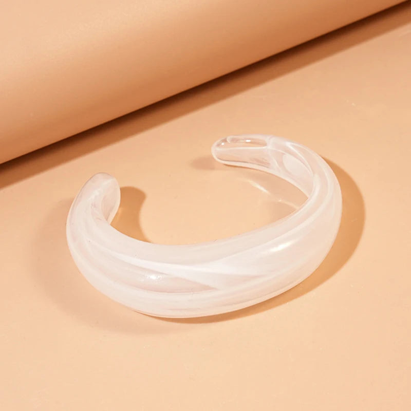 Fashion Unique Irregular Acrylic Cuff Bracelet - Glow by Hellen African and Boho Jewelry African Home Decor Cultural Accessories