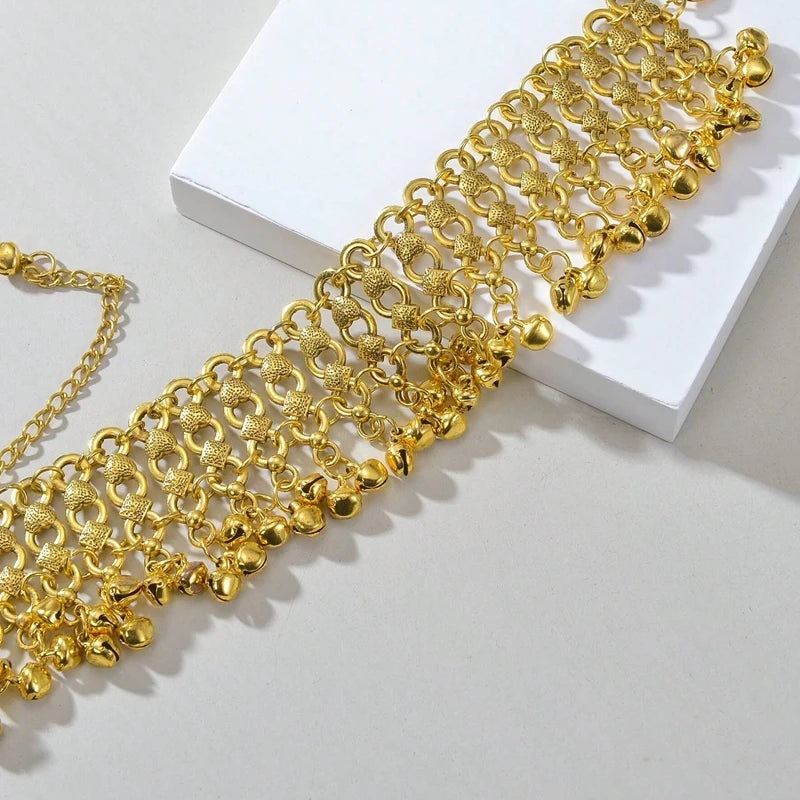 FULANI PROSPERITY ANKLET – Ethnic Retro Bell Tassel Foot Jewelry for Summer - Glow by Hellen African and Boho Jewelry African Home Decor Cultural Accessories