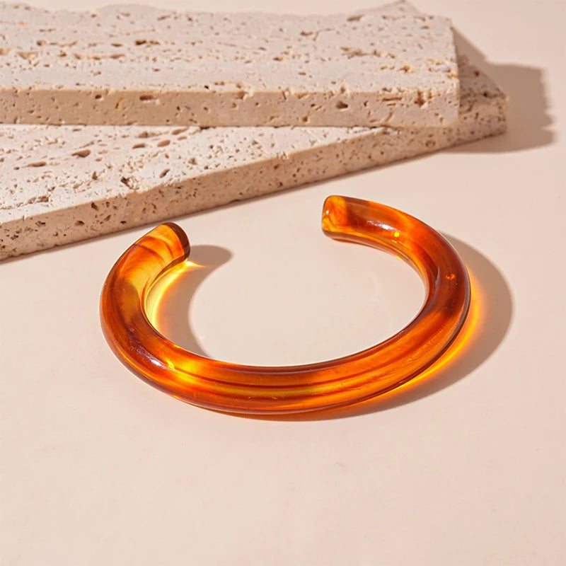 Fashion Unique Irregular Acrylic Cuff Bracelet - Glow by Hellen African and Boho Jewelry African Home Decor Cultural Accessories