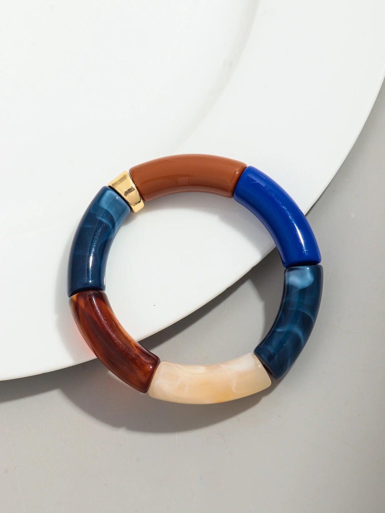 Bohemia Acrylic Design Style Chunky Bamboo Stackable Bracelet - Glow by Hellen African and Boho Jewelry African Home Decor Cultural Accessories