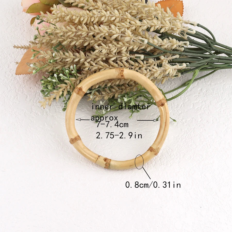 MURSI POWER BANGLE SET – 4x Natural Chunky Bamboo Bracelets - Glow by Hellen African and Boho Jewelry African Home Decor Cultural Accessories