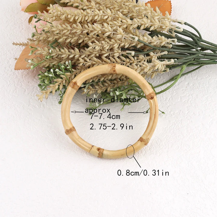 MURSI POWER BANGLE SET – 4x Natural Chunky Bamboo Bracelets - Glow by Hellen African and Boho Jewelry African Home Decor Cultural Accessories