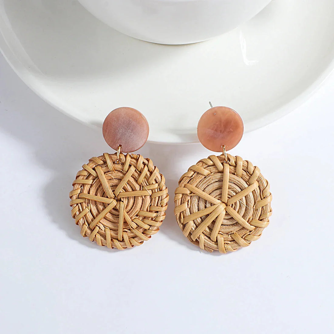 Boho Handmade Wooden & Rattan Drop Earrings - Glow by Hellen African and Boho Jewelry African Home Decor Cultural Accessories