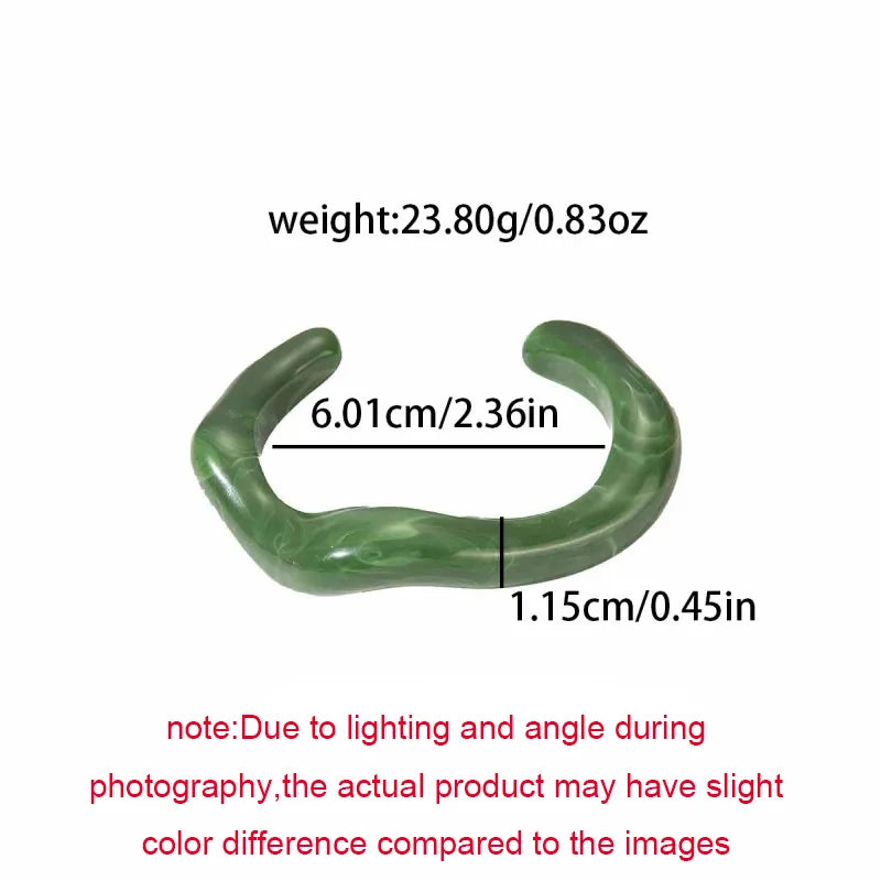 Fashion Unique Irregular Acrylic Cuff Bracelet - Glow by Hellen African and Boho Jewelry African Home Decor Cultural Accessories