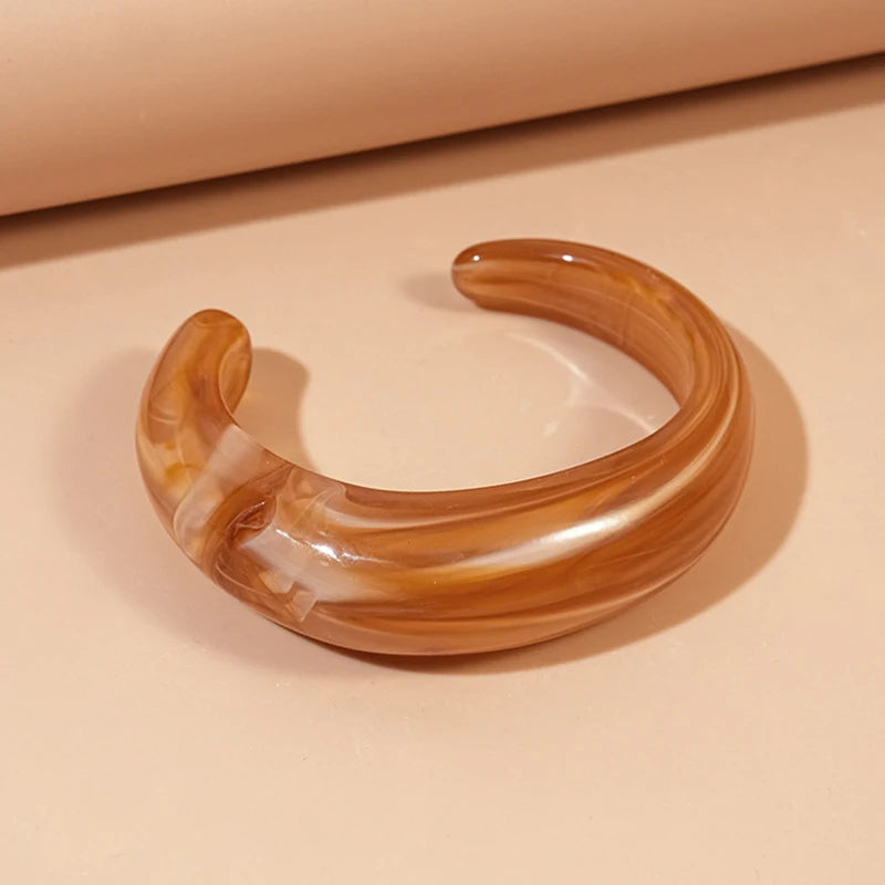 Fashion Unique Irregular Acrylic Cuff Bracelet - Glow by Hellen African and Boho Jewelry African Home Decor Cultural Accessories