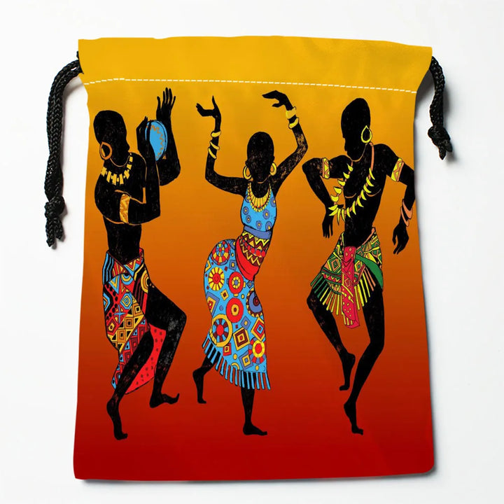 ASHANTI TREASURE POUCH – Elegant Drawstring Gift & Jewelry Bag - Glow by Hellen African and Boho Jewelry African Home Decor Cultural Accessories