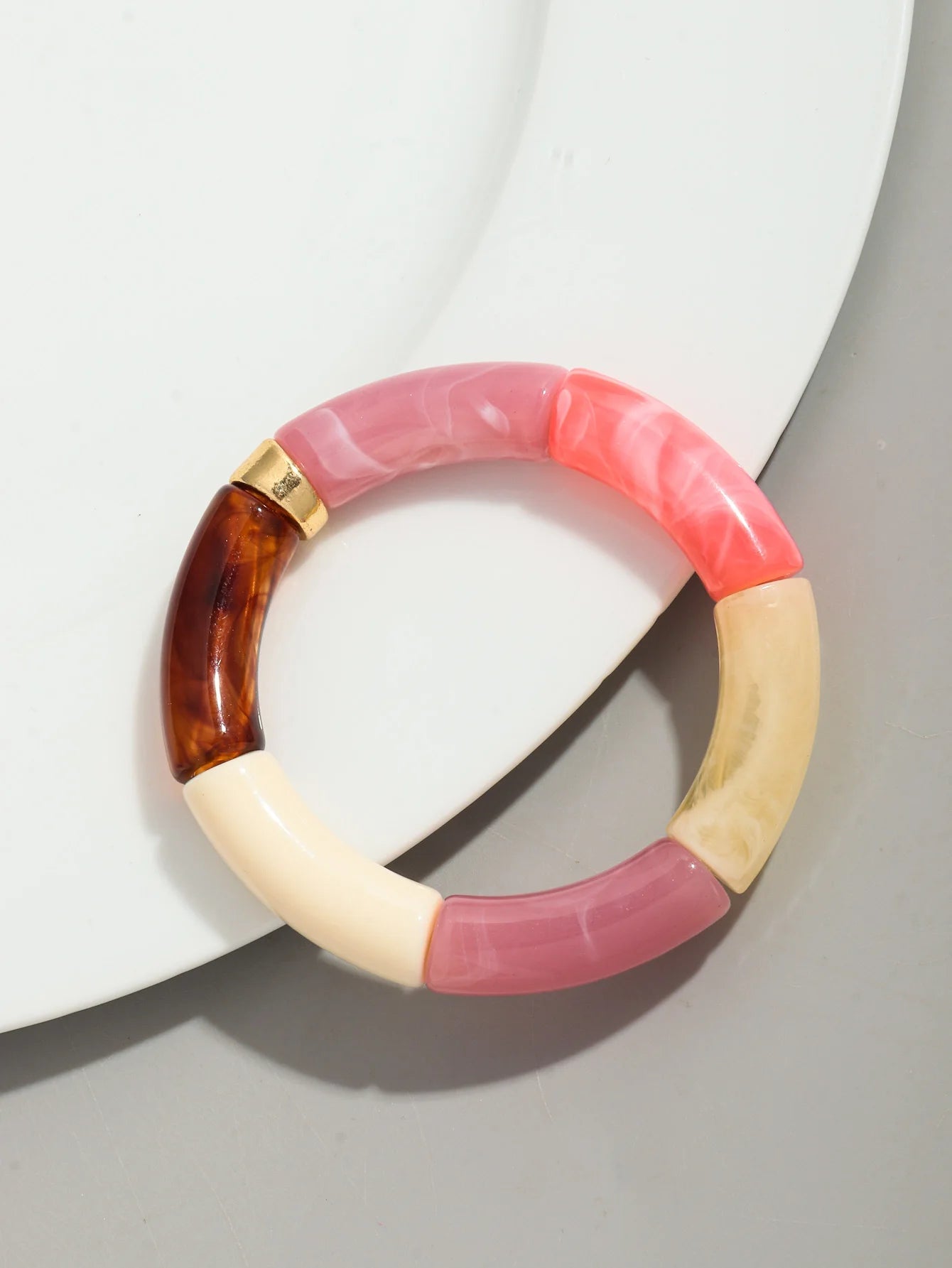 Bohemia Acrylic Design Style Chunky Bamboo Stackable Bracelet - Glow by Hellen African and Boho Jewelry African Home Decor Cultural Accessories