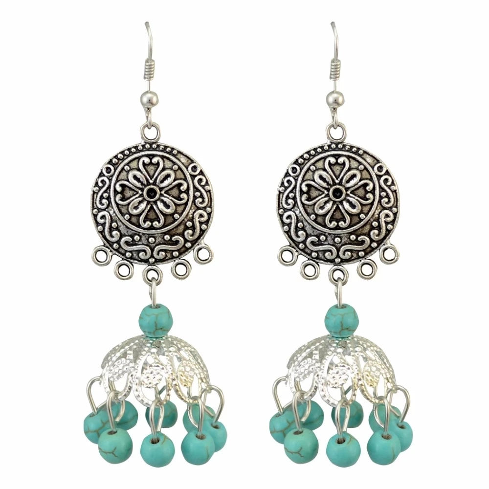 MAASAI DANGLER STATEMENT EARRINGS – Vintage African Tribal Tassel Drop Jewelry - Glow by Hellen African and Boho Jewelry African Home Decor Cultural Accessories